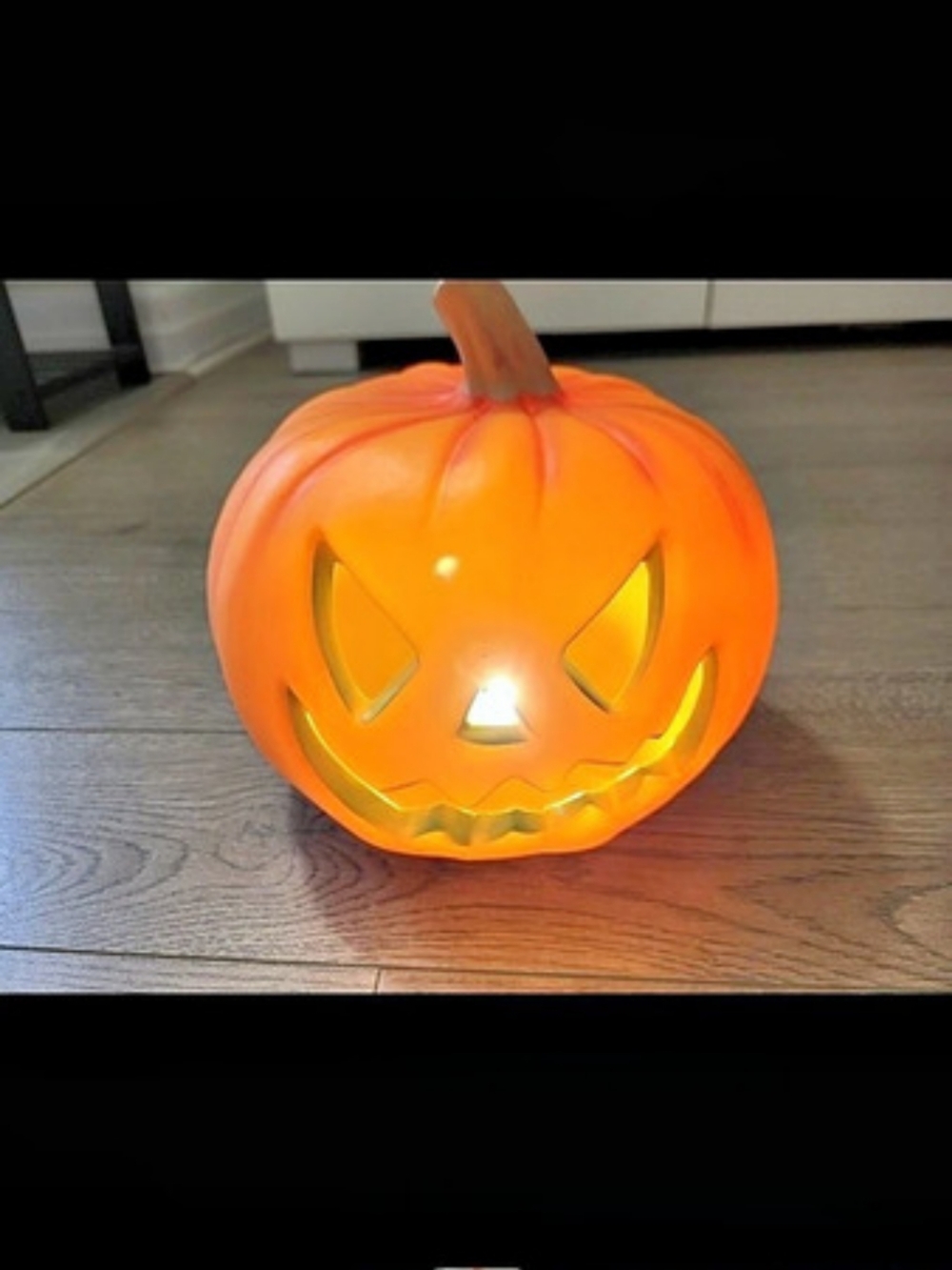 Orange Pumpkin Light-Up Jack-o'-Lantern Holiday Decor